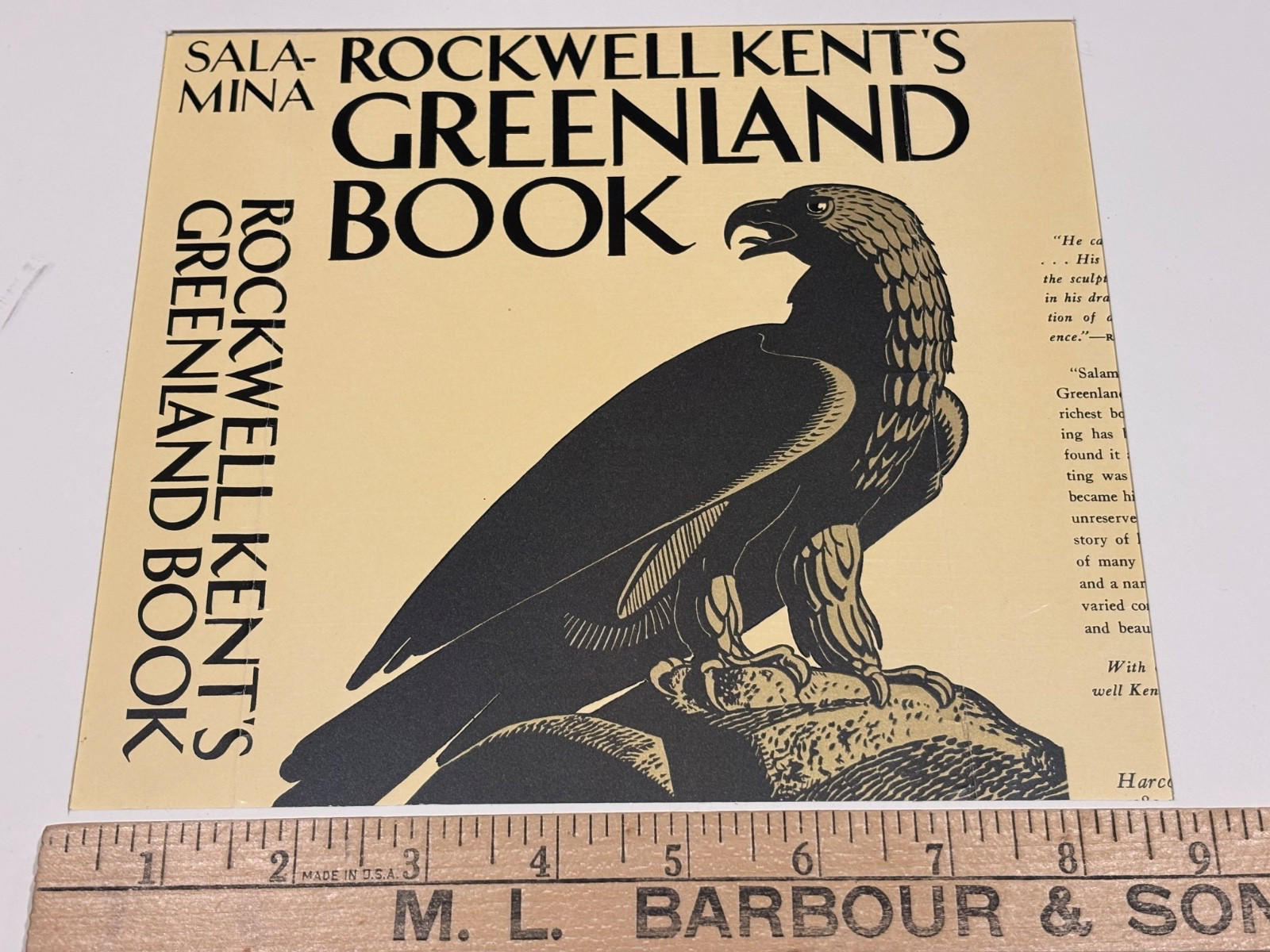 Rockwell Kent Salamina Greenland Book Dustjacket estate artist Dan Burne-Jones