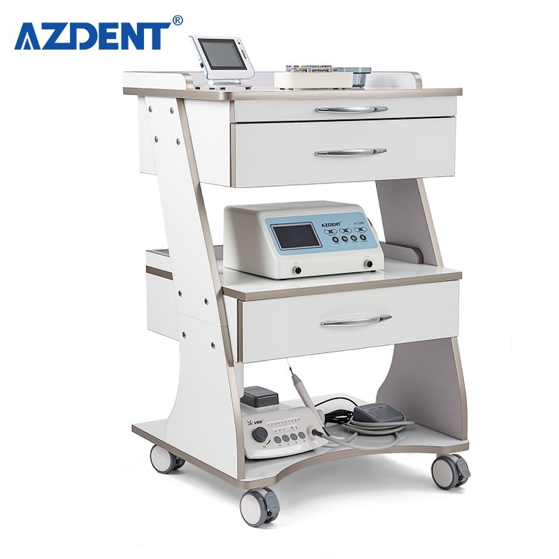 Dental Médico Carro Mueble de Almacenamiento con Cajones y Toma de Corriente