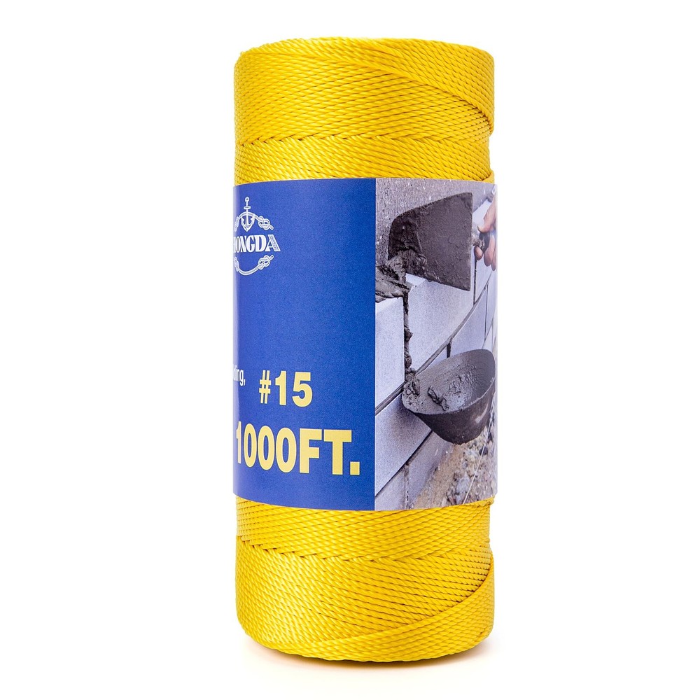 Twisted Nylon String, #15 x 1000FT Mason Line String, Nylon Twine for Masonry...
