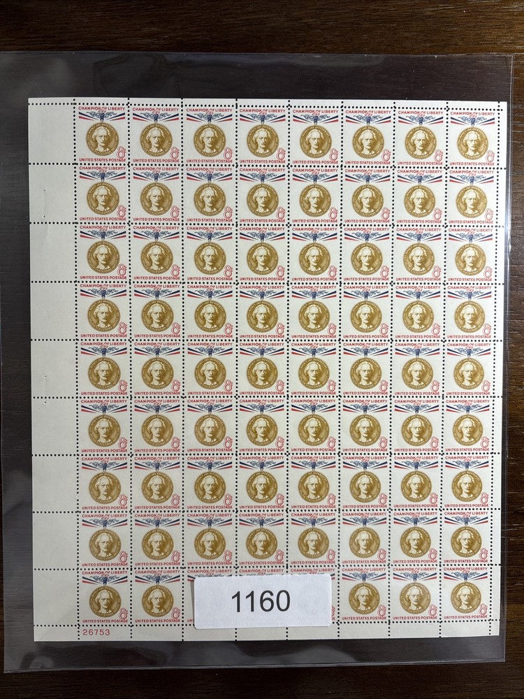 1160 US Mint Sheet, 8 Cent Ignacy Jan Paderewski, Mint NH