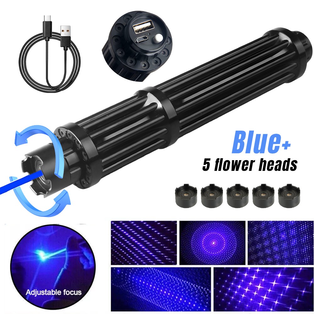 Most Powerful Focus High Power Blue Laser Pointer Lazer Burning Laser Pointer US