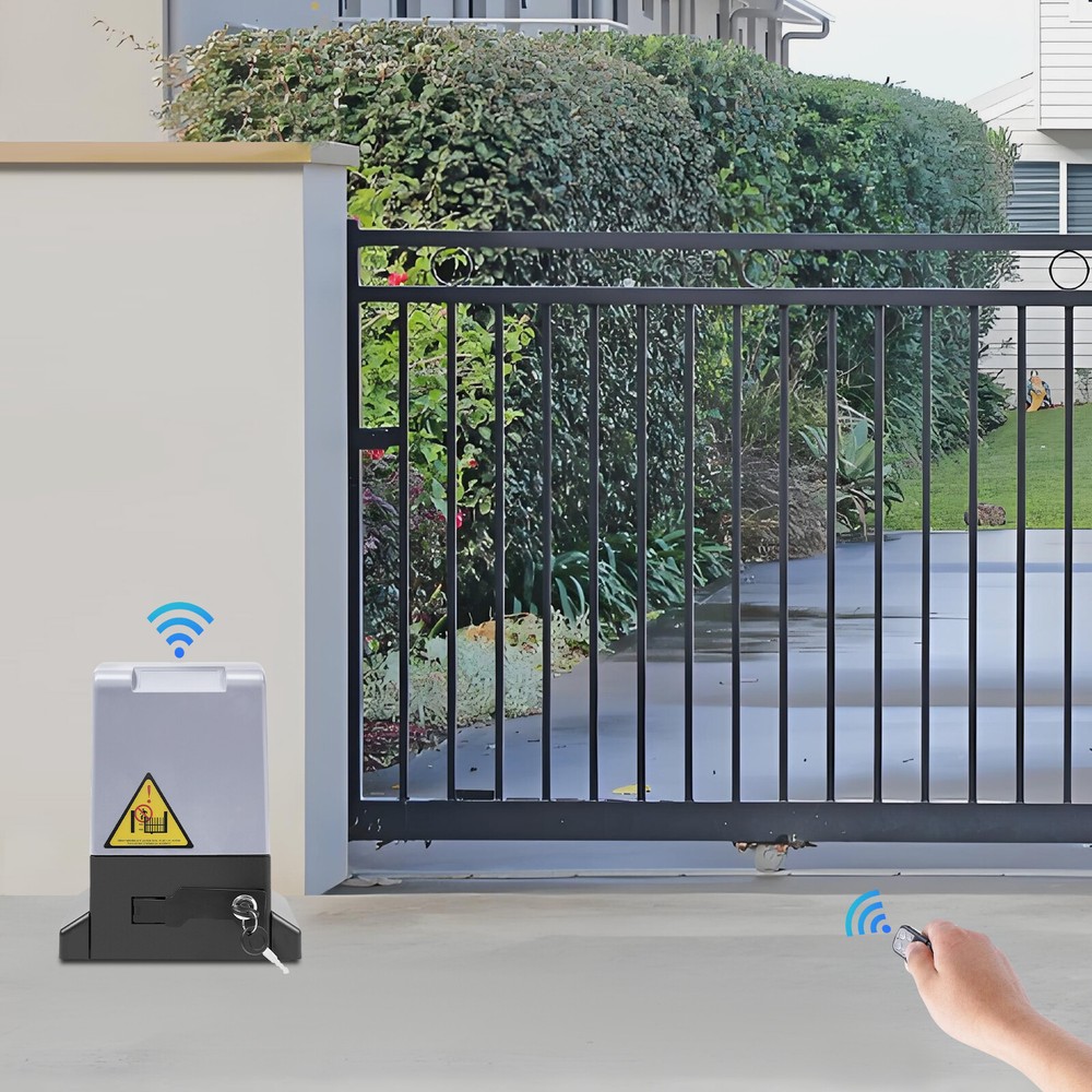 3968LBS Automatic Electric Sliding Gate Opener Operator Rack Driven+Remotes&Rack
