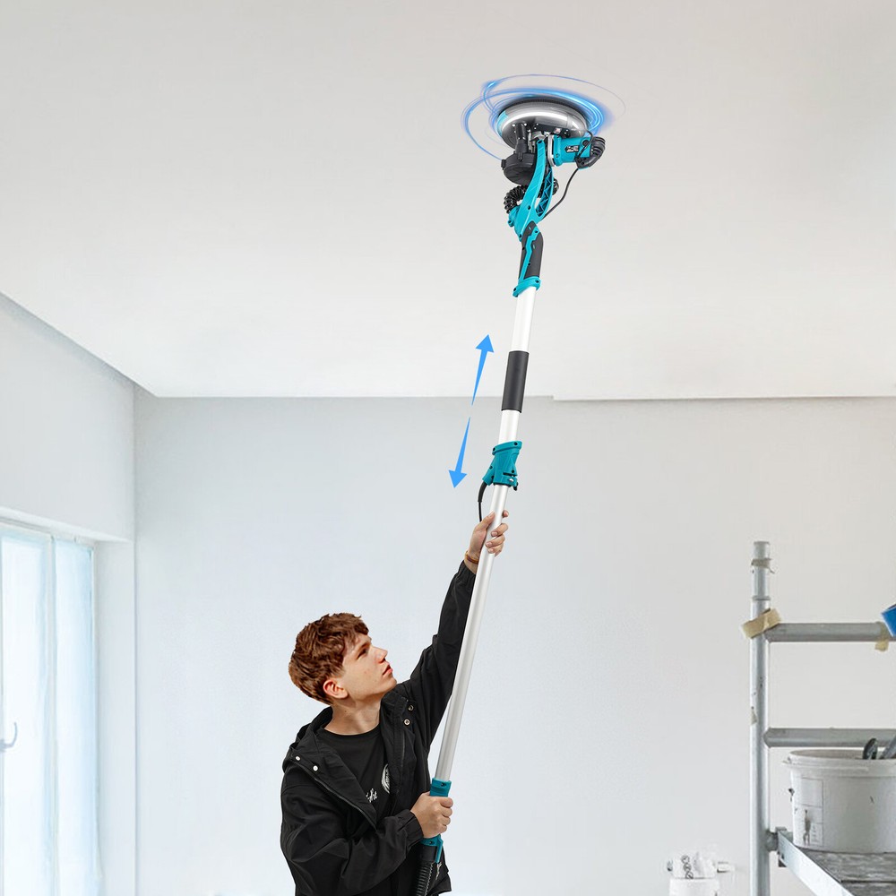 Dustless Electric Ceiling Wall Sander Variable Drywall Sanding Machine 800-1800R