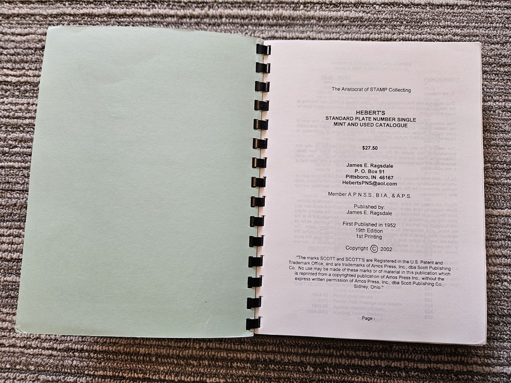 2003 Hebert's Standard Plate Number Single Catalogue