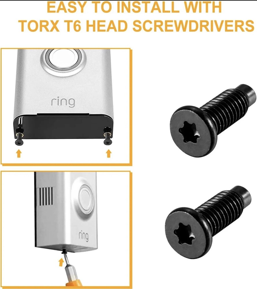 T6 Ring Doorbell Replacement Security Screws 2 Pack