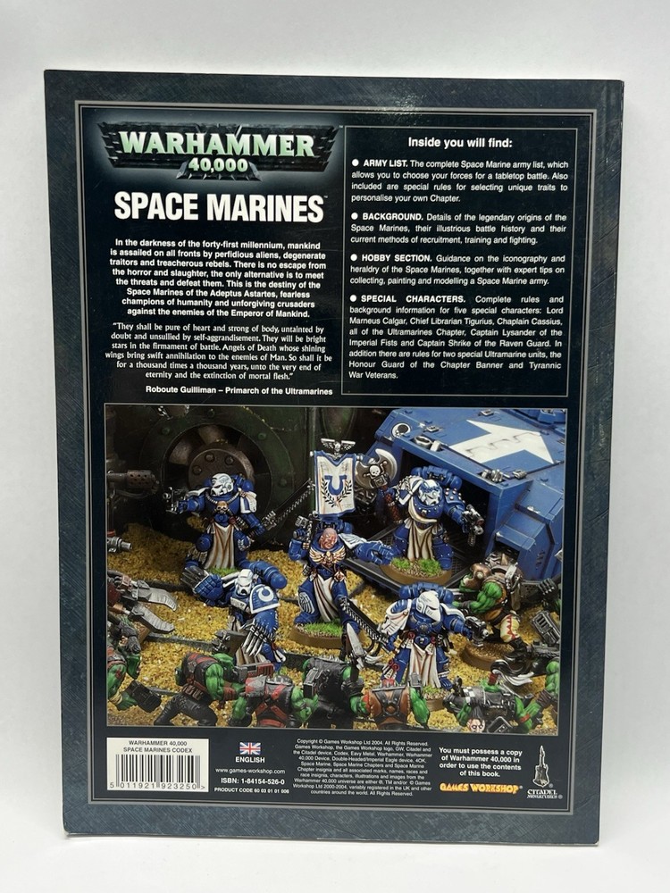 Games Workshop Warhammer 40k Space Marines Codex 4th edition Paperback