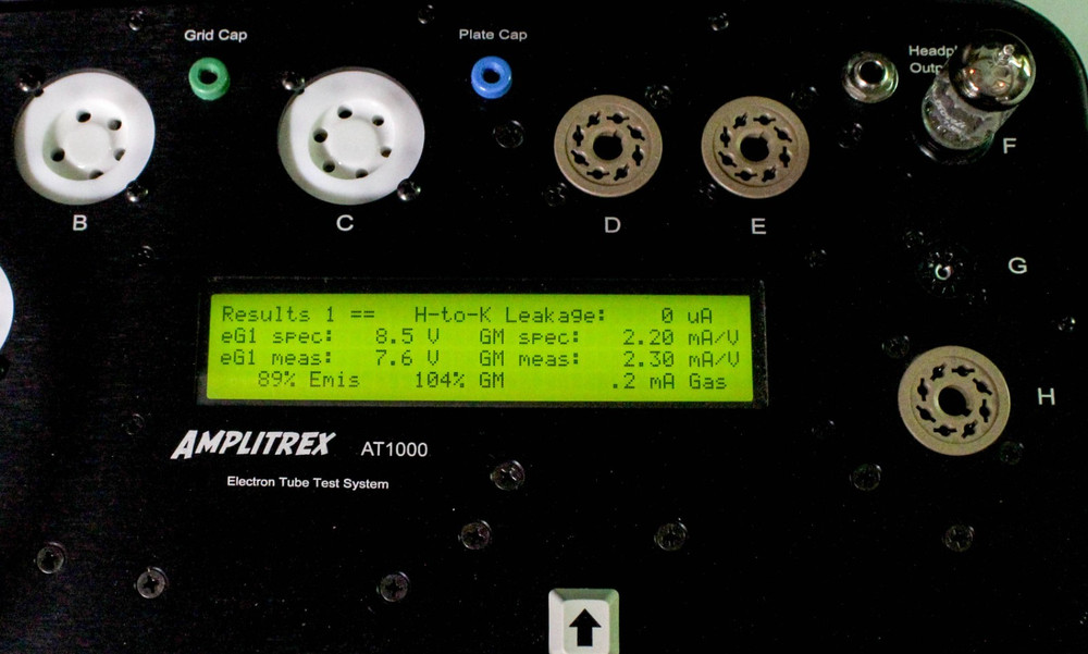 2 - GE 12AU7A ECC82 Vacuum Tubes / Short Gray Plates - O Getter -- CS8