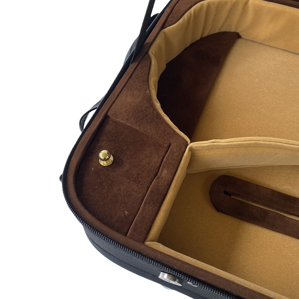 Adjustable 4/4 Full Size Double Violin Case Viola Case with 4 Bow Holders