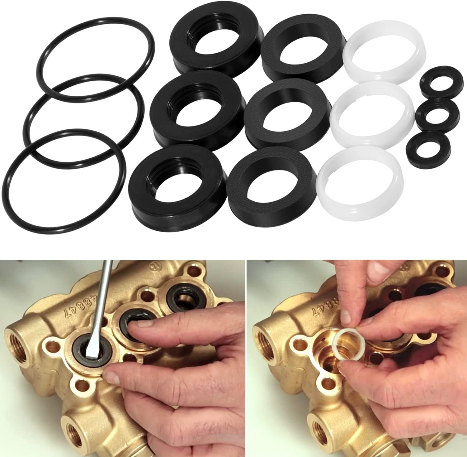 FOR CAT PUMP 66DX 6DX PRESSURE WASHER PUMP 34262 SEALS REBUILD KIT