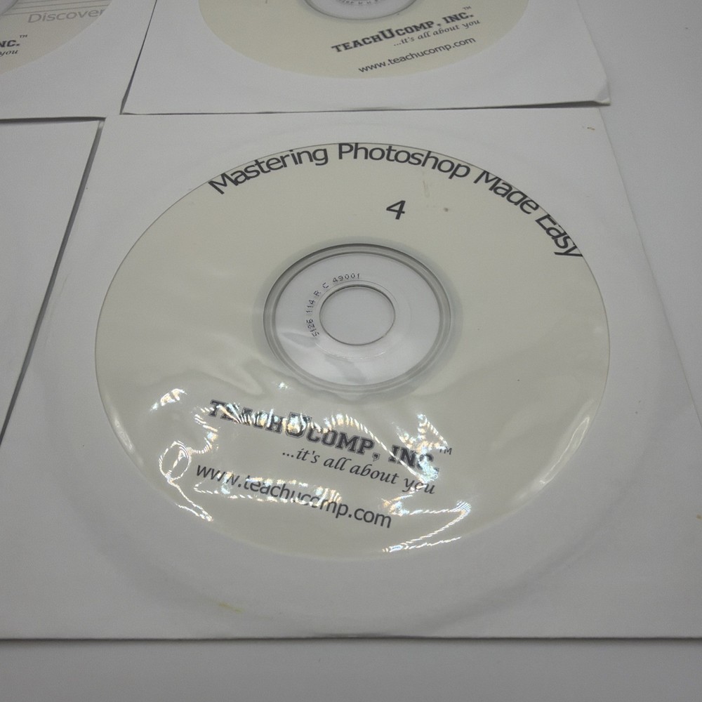 Mastering Photoshop Made Easy Training Tutorial 4 CD Set TeachUComp