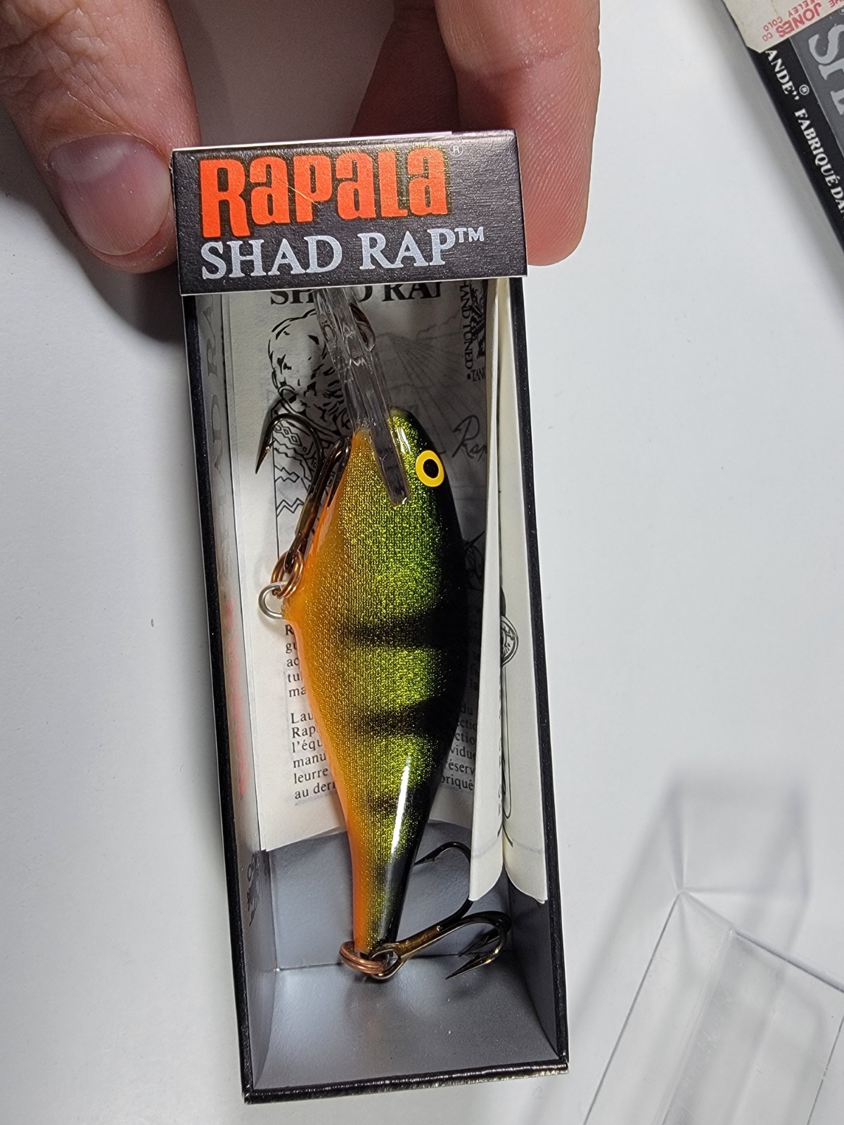 Lot Of 3 NEW Vintage Rapala Fishing Lures Boxes Shad Rap FREE shipping