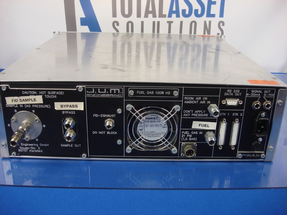J.U.M Engineering Total Hydrocarbon Concentration Analyzer Model 3-500