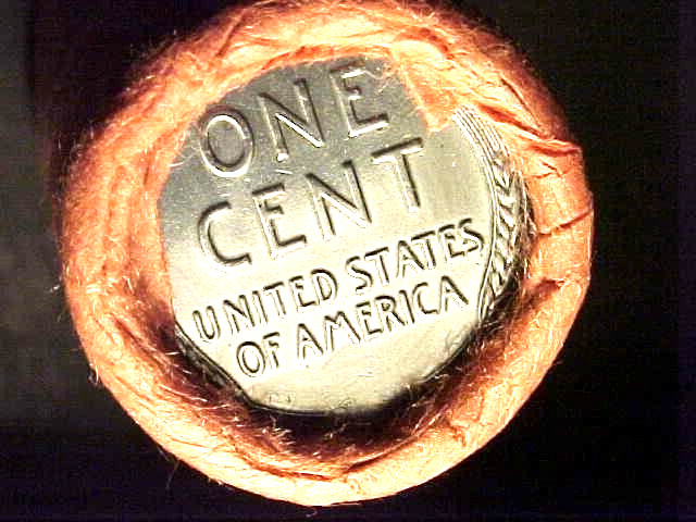 1943-D OBW ORIGINAL BANK WRAPPED ROLL BU UNCIRCULATED LINCOLN WHEAT CENT PENNIES