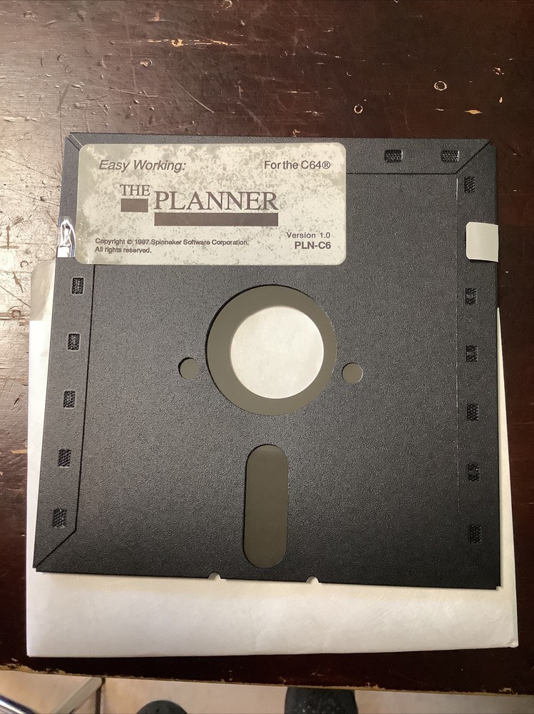 Easy Working From Spinnaker The Planner Commodore IBM & Apple Floppy Disk 5.25”