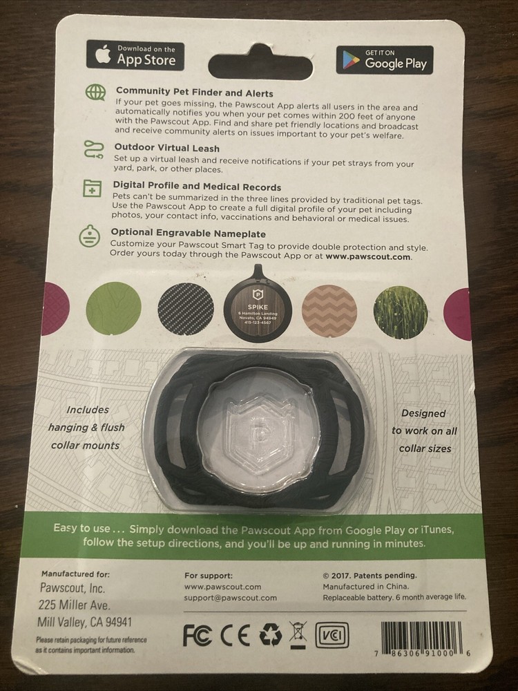 🐈‍⬛🐾🐩Pawscout Pet Finder Tag🦮🐾🐈