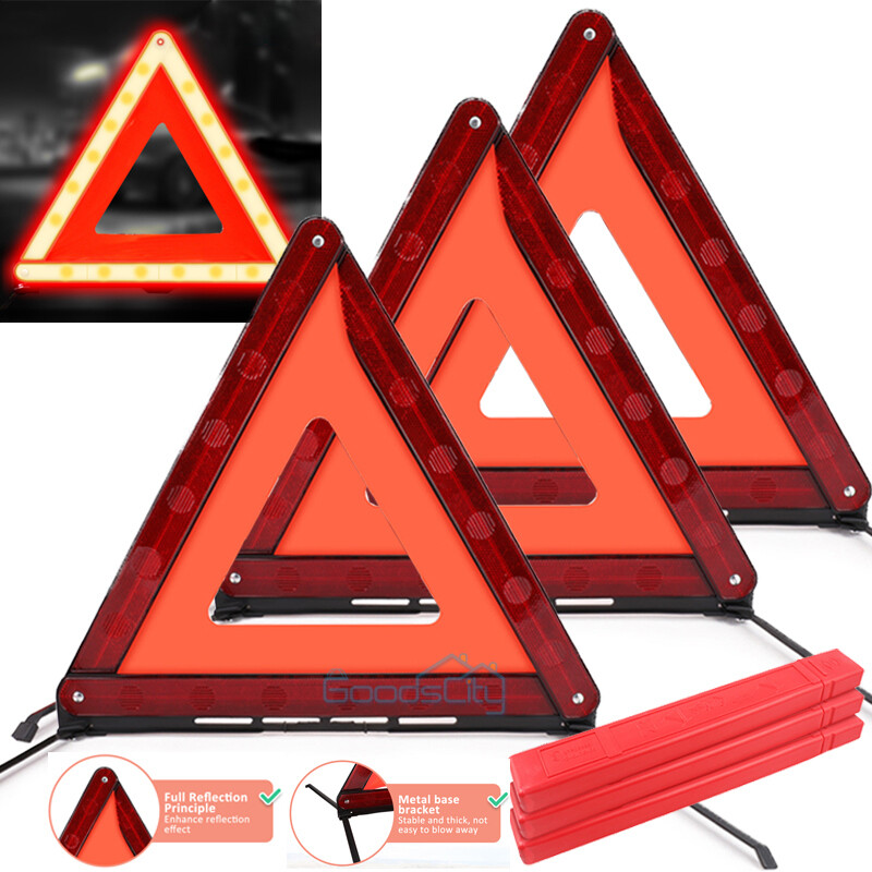 3X Warning Dot Approved Kit Triangle Emergency Shutdown Reflective Safety Board
