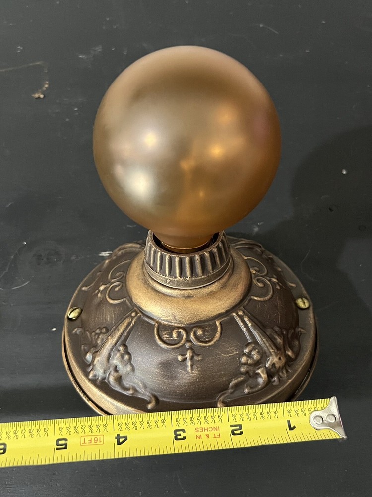 Antique polychrome Single flush mount ceiling fixture 22E