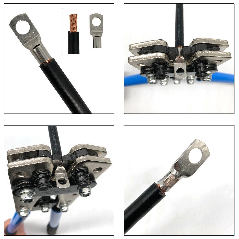200Pcs Assorted Copper Ring Lugs Terminal Wire Bare Cable Crimp Connectors Kit