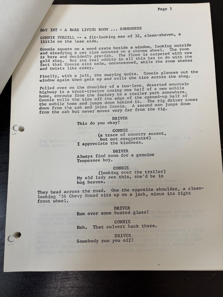 CITY LIMITS ORIGINAL SCI-FI MOVIE SCRIPT SCREENPLAY SECOND DRAFT FROM 1976