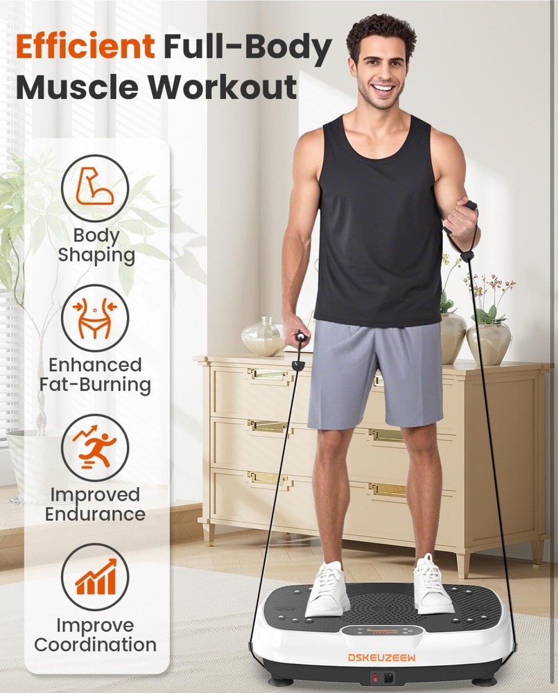 Dskeuzeew Vibration Plate Exercise Machine with LED Display