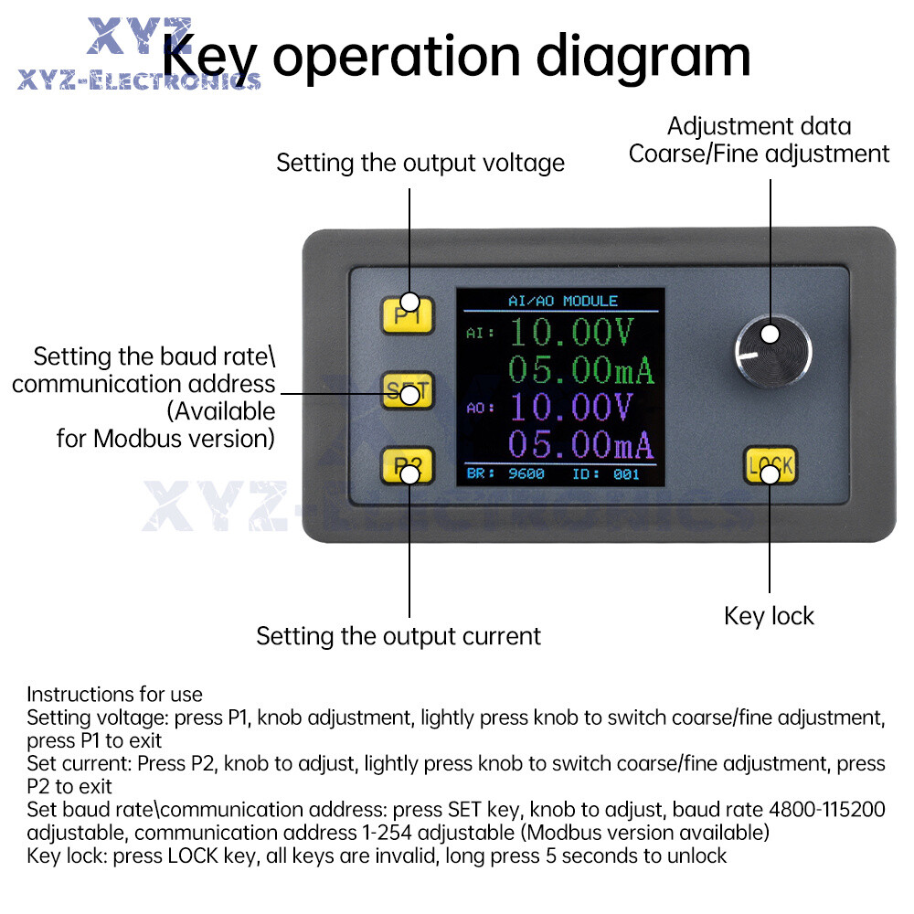 DC0/2-10V 0/4-20mA High Precision Digital Signal Generator Current Source Analog