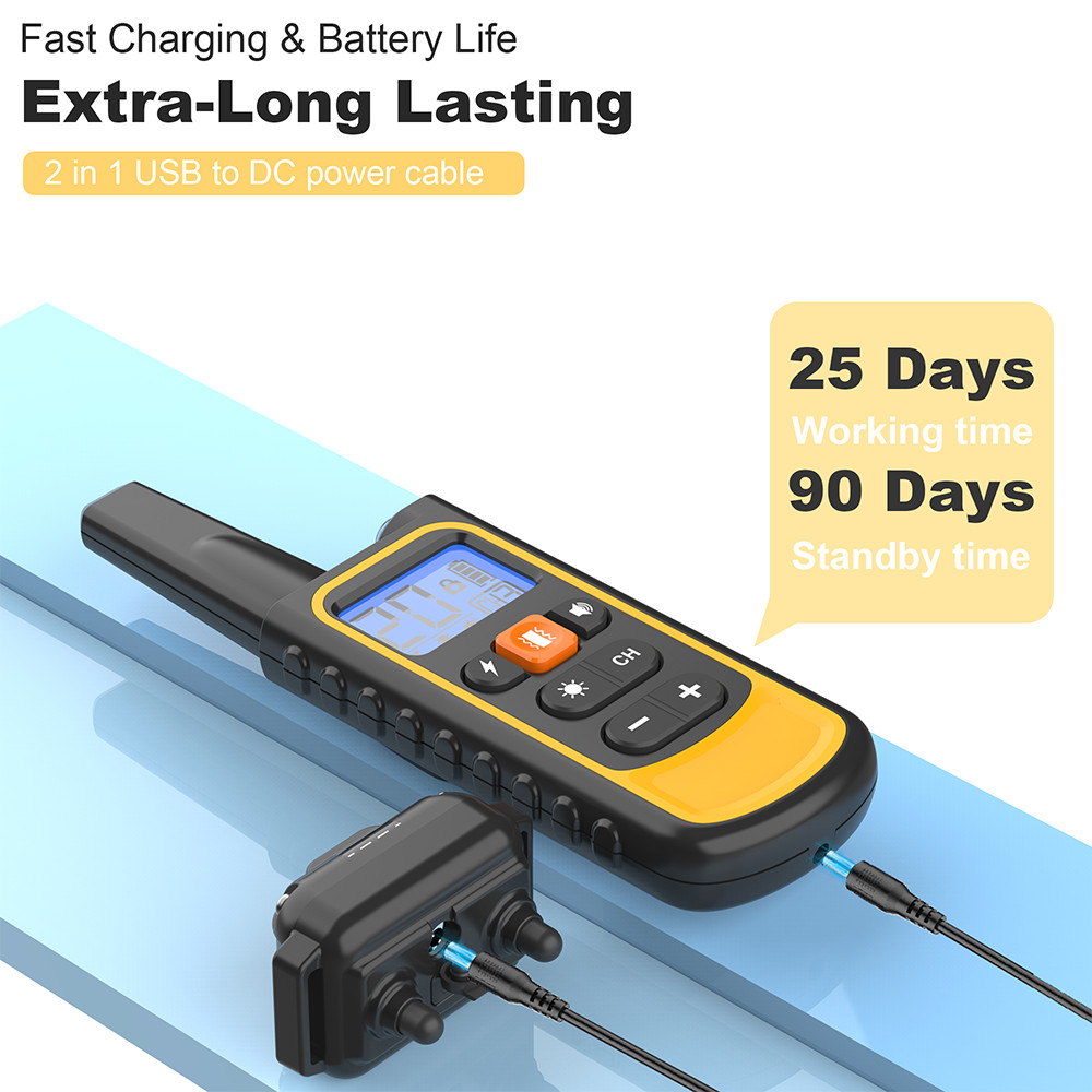 3300 FT Dog Training Collar Rechargeable Remote Shock Pet Waterproof Trainer