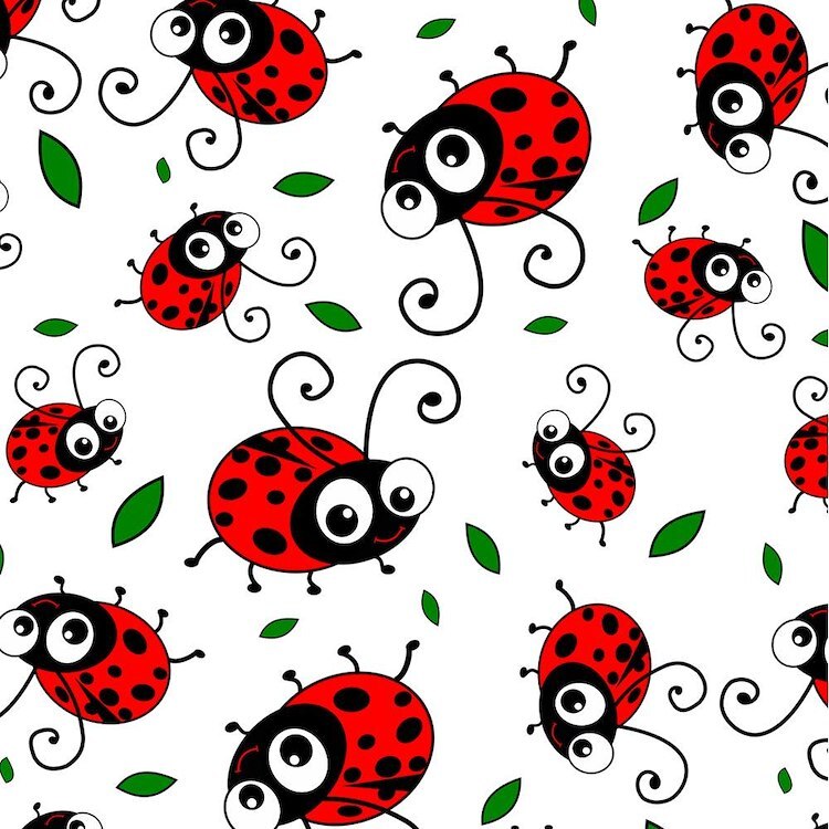CafePress Cute Ladybug Pattern 10" Wall Clock (1160816344)