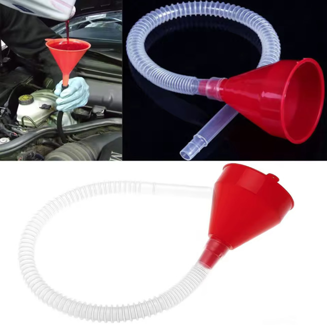 Universal Telescopic Car Oil Funnel with Hose Gasoline Fuel Filling Tool - NEW