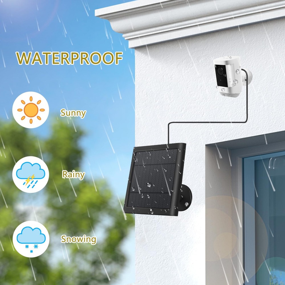 1 Pack Solar Panel for Ring Security Camera Spotlight Cam Plus/ProBattery St...