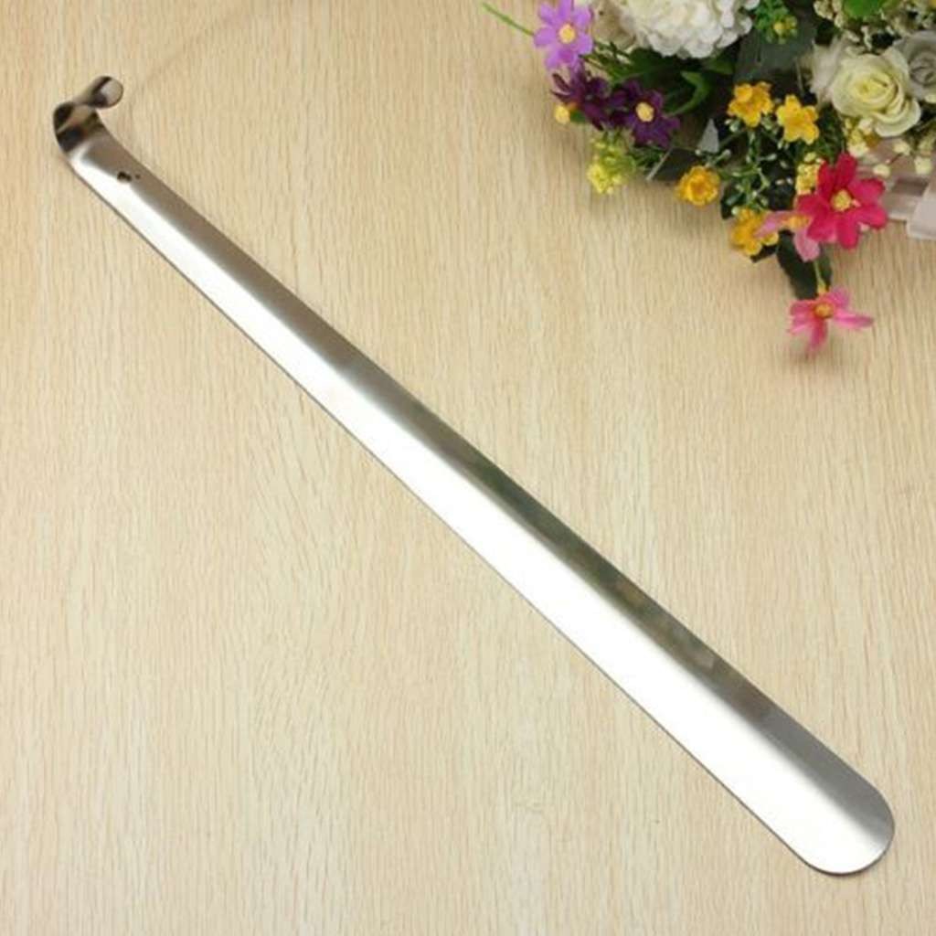 4 Sizes Extra Long Handle Shoe Horn Stainless Steel Handled Metal Shoehorn Horns