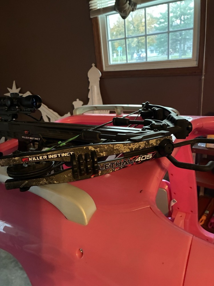 Killer Instinct Lethal 405 Compound Crossbow Black/Camouflage w/ Scope, Sling