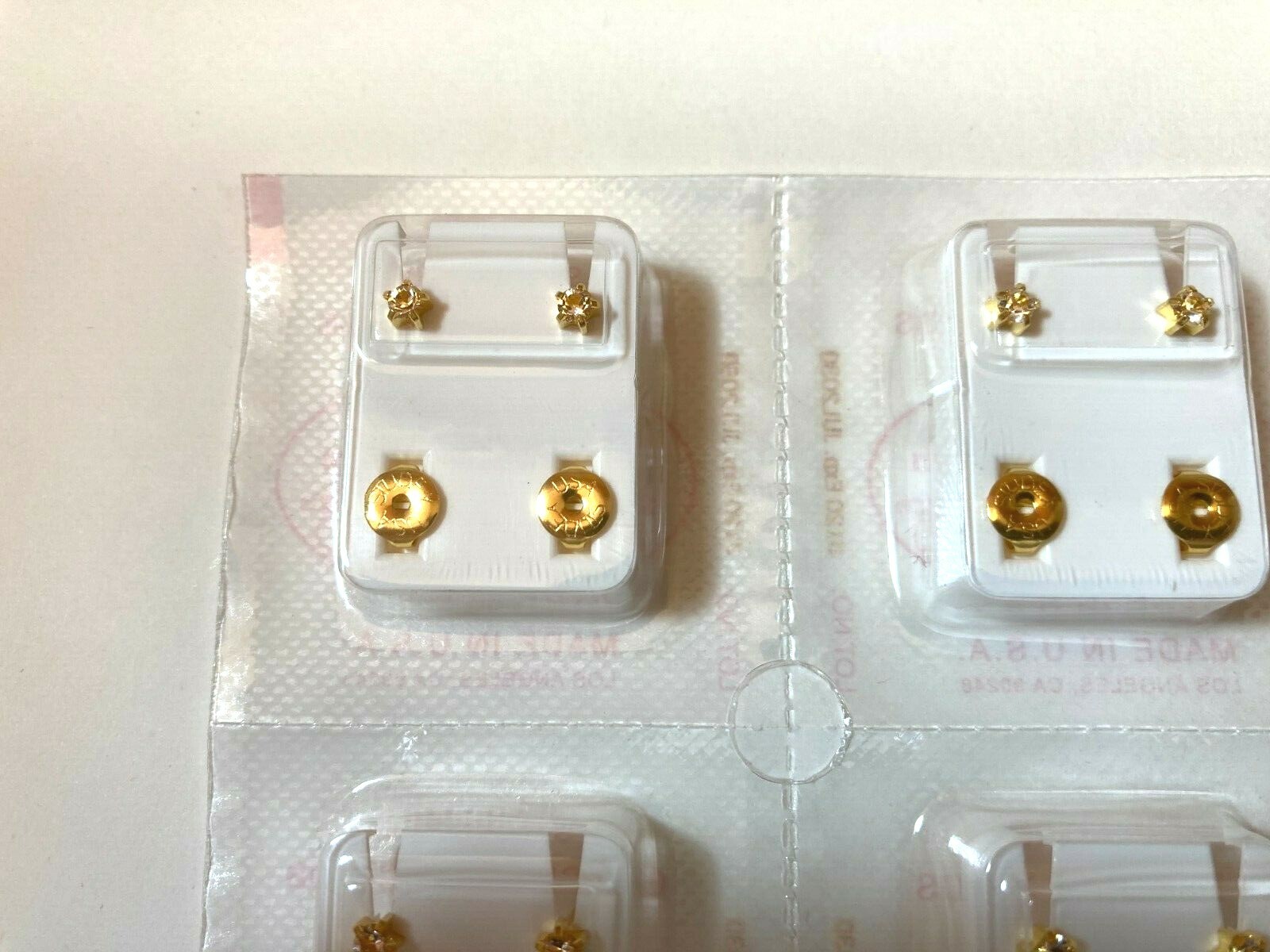 Studex Gold Plated Steel Ear Piercing Prong Setting 3MM April Stone Dozen R104Y