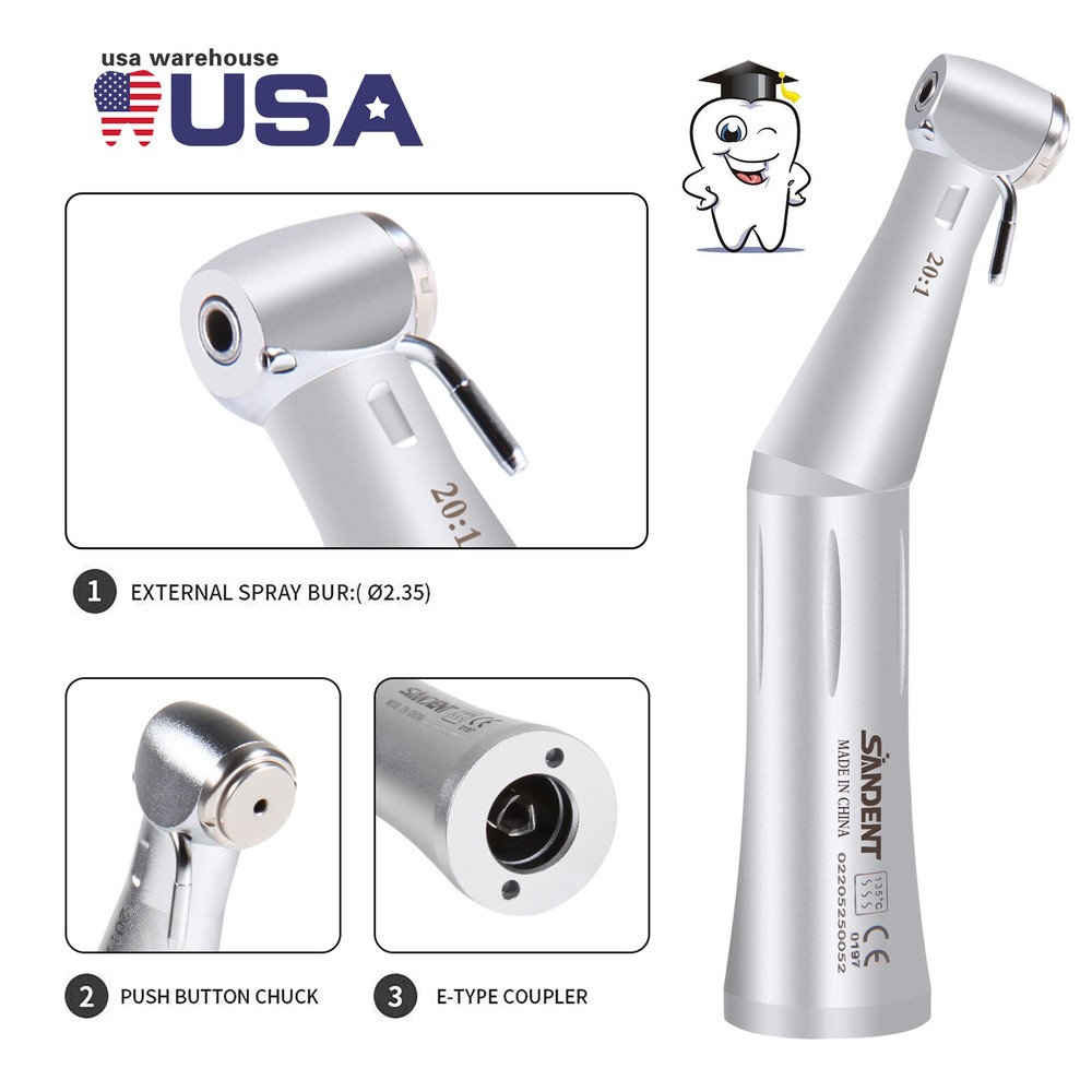 Dental 20:1 Reduction Implant Contra Angle E-Type Handpiece