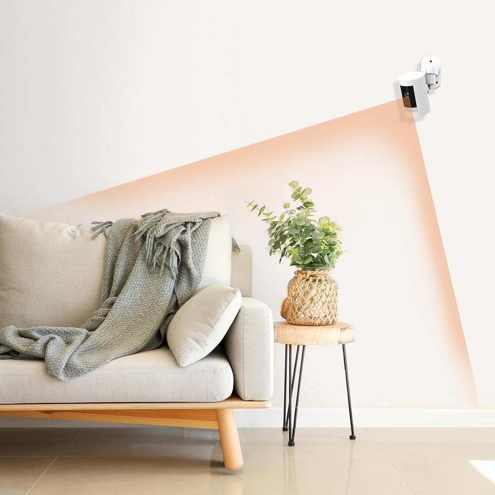 2-Pack Adjustable Ring Camera Wall Mount - 360° Rotation, No Drill Installation