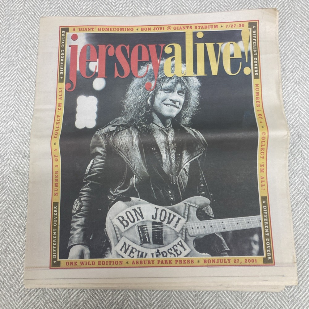 Jersey Alive! Bon Jovi 2001 Newspaper Four Covers