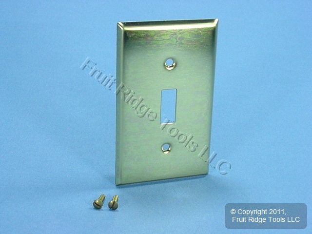 Leviton Polished Brass 1-Gang Toggle Switch Cover Wall Plate Switchplate 89701