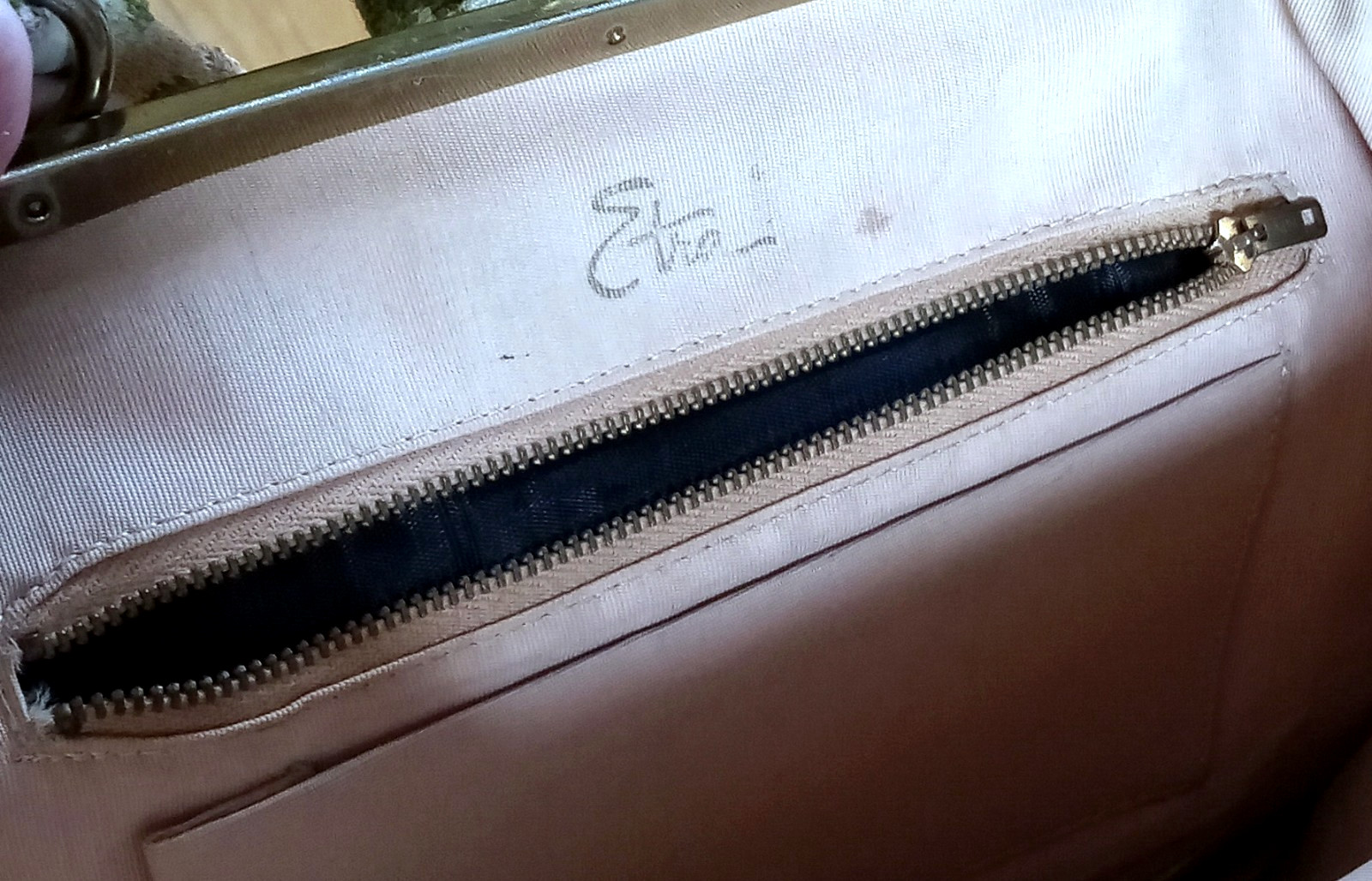 VTG MCM ETRA Fabric Textile Carpet Bag Metal Frame Handbag Floral Purse 50s-60s