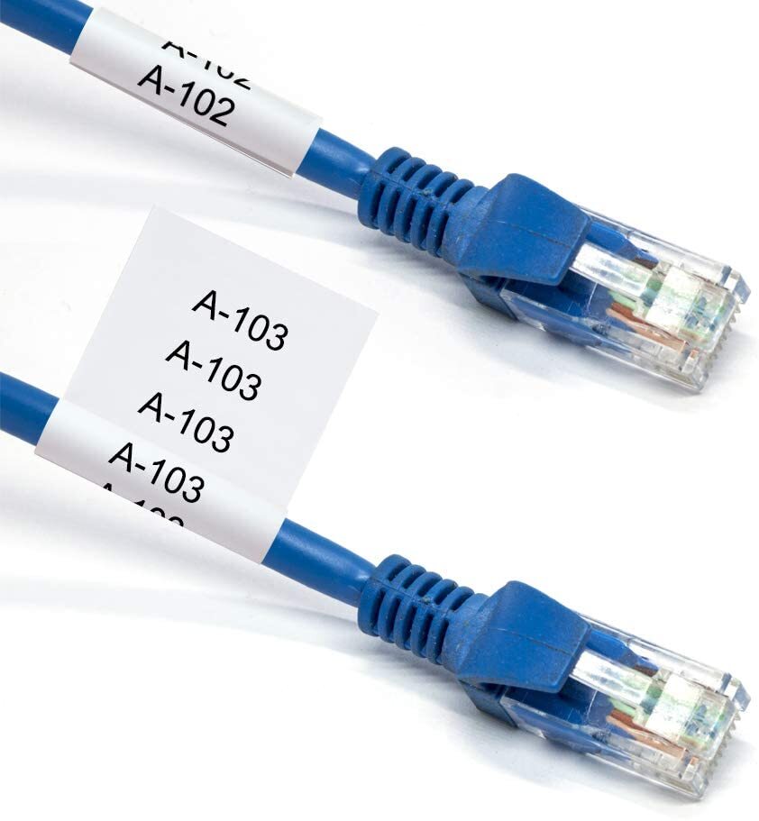 10PK For Brady BMP21 Label Cartridge M21-750-595-WT Black/White Vinyl 3/4" x21'