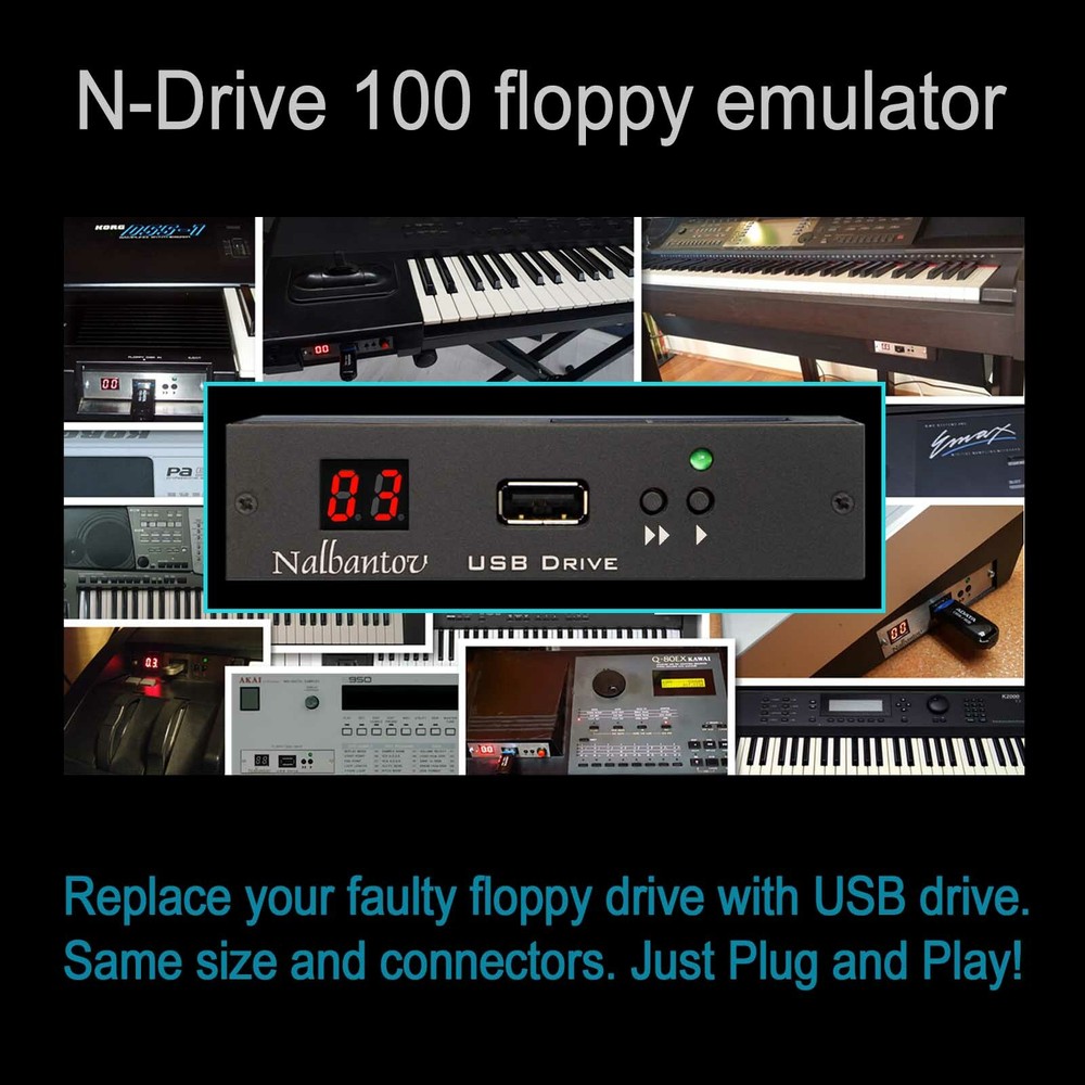 Nalbantov USB Floppy Disk Emulator N-Drive 100 for Roland E66, E68, E86, E96