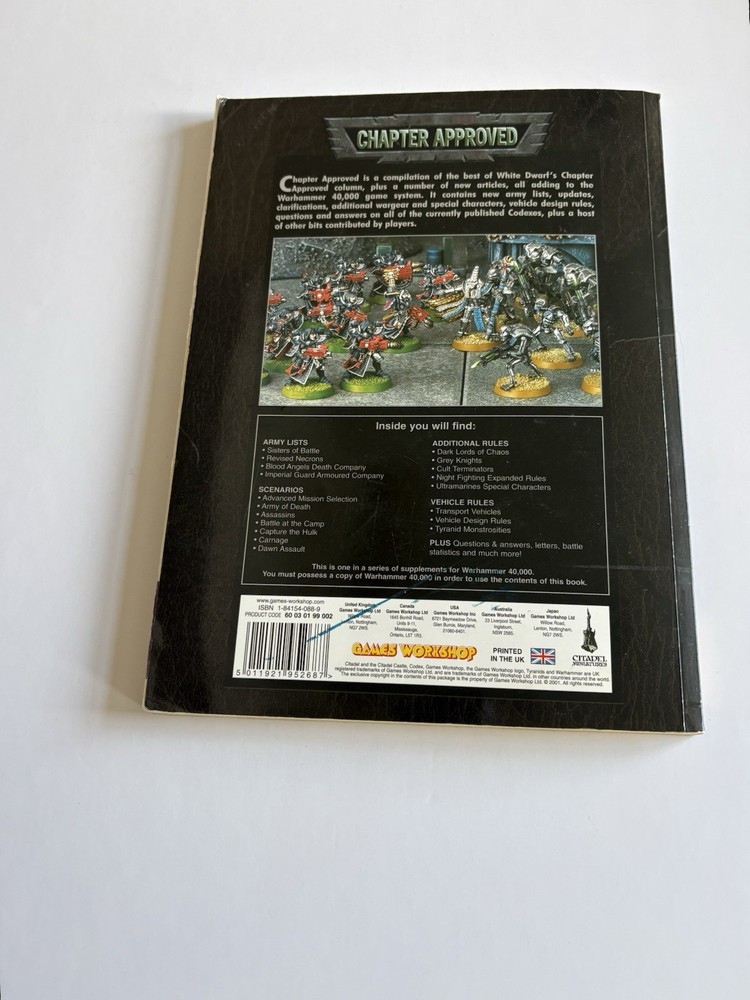 Warhammer 40K Chapter Approved Games Workshop 2001