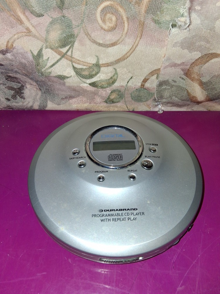 Durabrand CD-56 Programmable CD Player, Repeat Play, Bass Boost, Silver