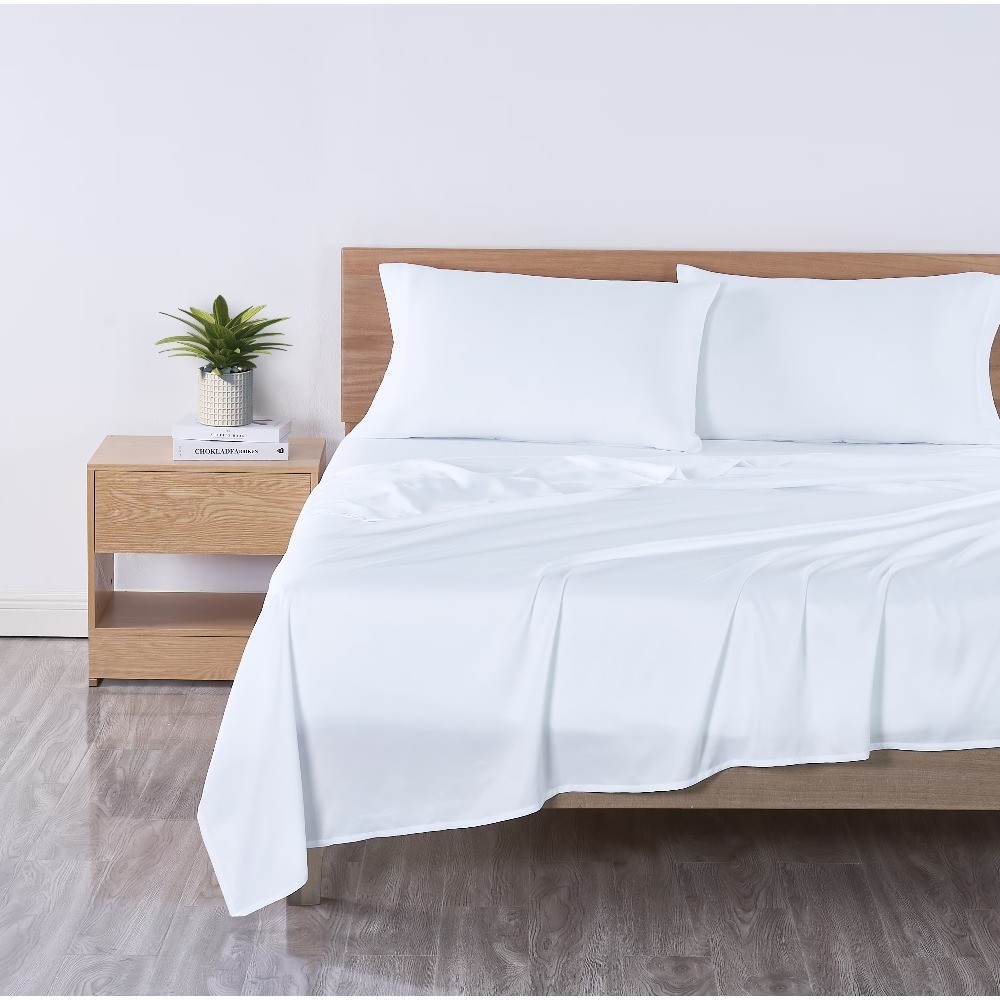 Full 4-Piece Microfiber Bed Sheet Set, Soft Breathable Wrinkle Resistant,