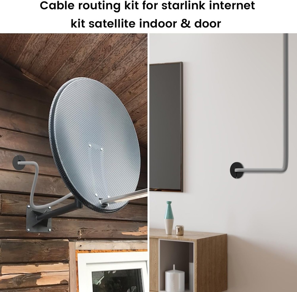 Complete Starlink Cable Pass-Through Kit: 4PCS Grommets & Routing Tools Included