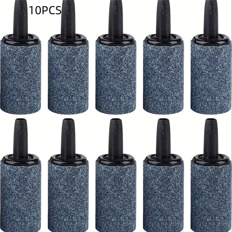 Air Stone Diffuser for Aquarium 10 pcs  Silent Sand Head, Oxygen Increasing