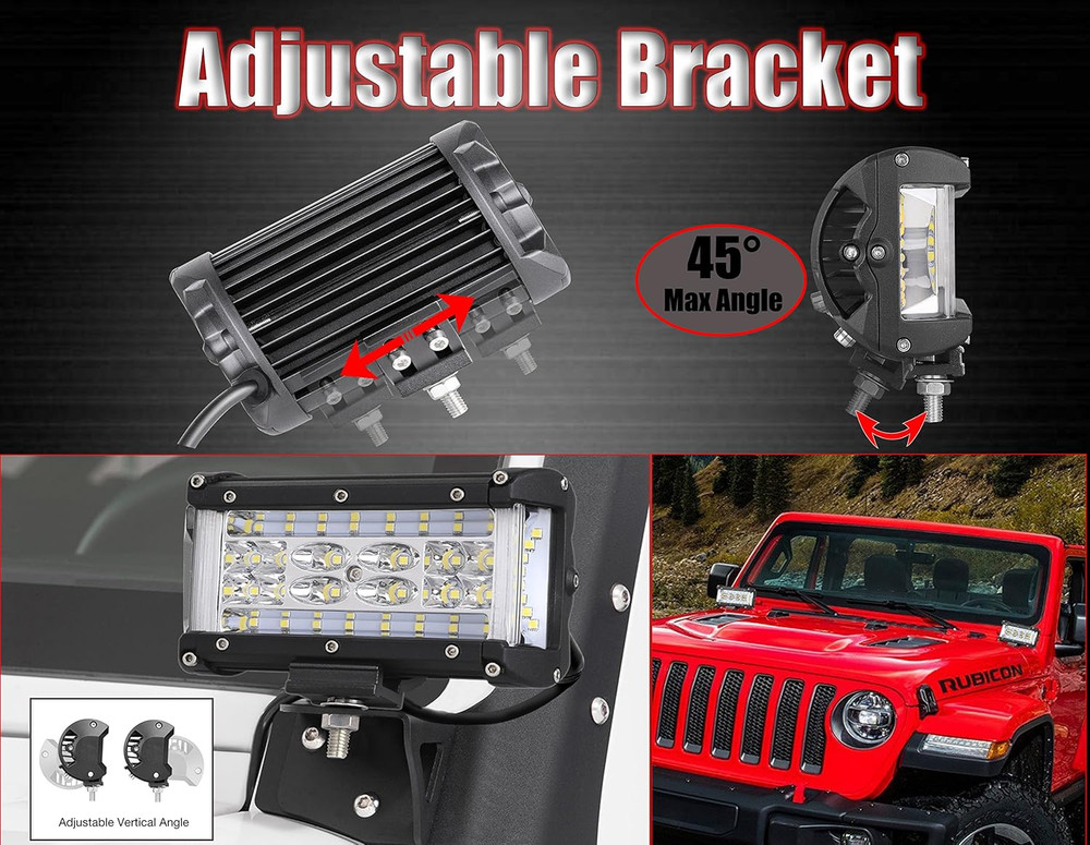 LED Pod Lights with 2 Pcs Mounting Brackets