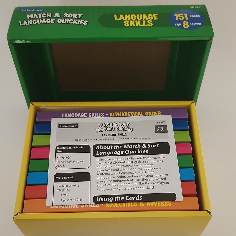 Lakeshore Match & Sort Language Quickies Language Skills Grades 2-3