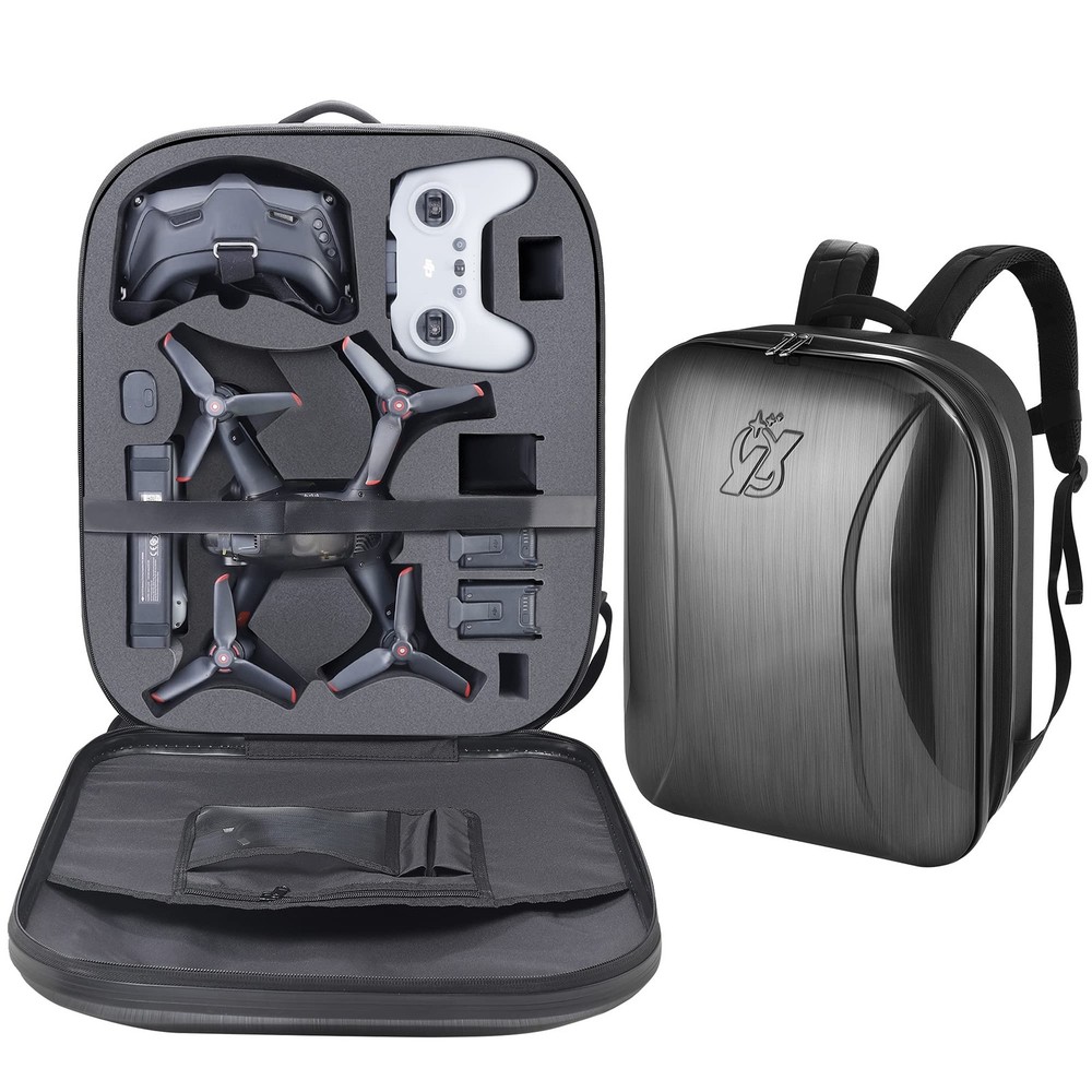 PONYRC Professional Hard Case for DJI FPV Combo Drone, Large, Backpack