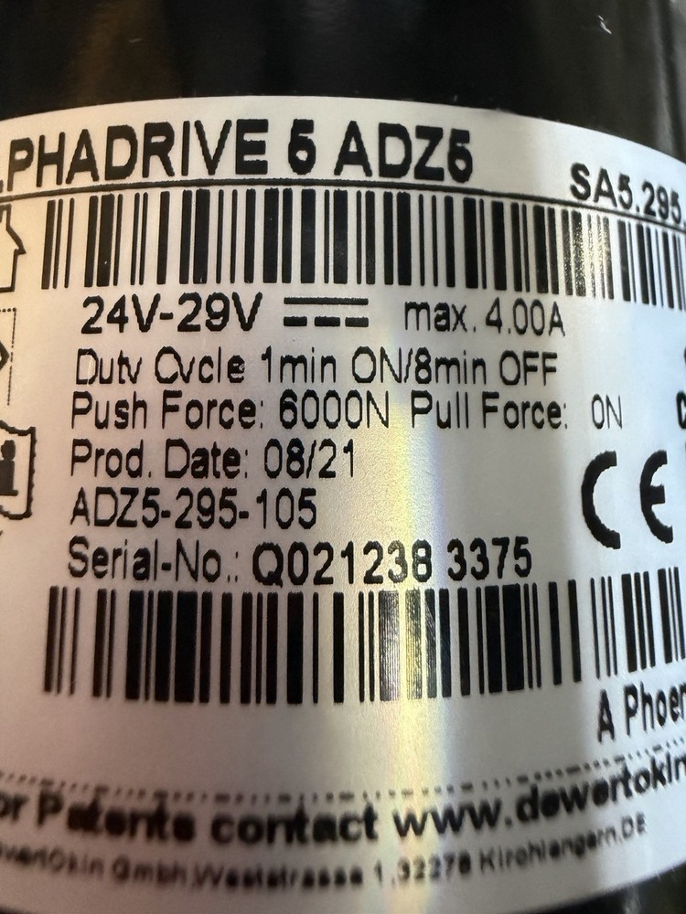 Okin Alphadrive 5 ADZ5 Adjustable Bed Actuator Motor E151274 Ghost Bed