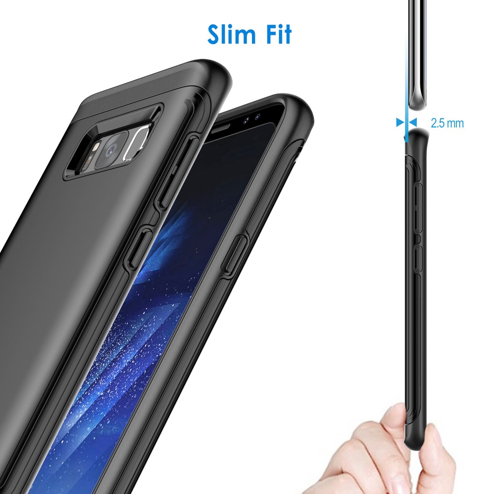 JETech Case for Samsung Galaxy S8 Dual Layer Shockproof Protective Cover Black