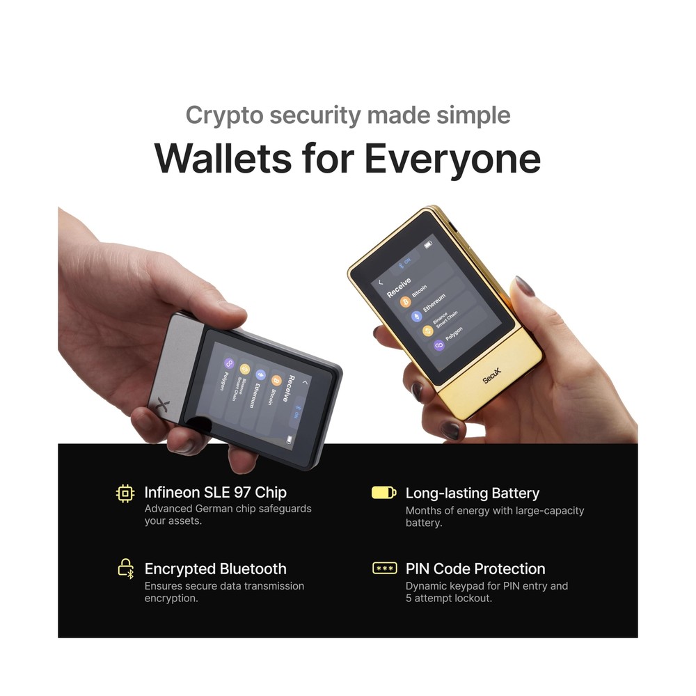 SecuX Neo X - Crypto Wallet w/Intuitive Touchscreen, Bluetooth & USB-C, Manag...